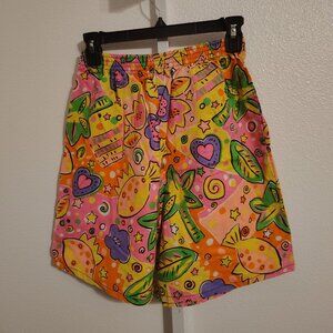 Silver Unicorn Girls Vintage Brightly Colored Shorts Large 14 1/2 - 16 1/2